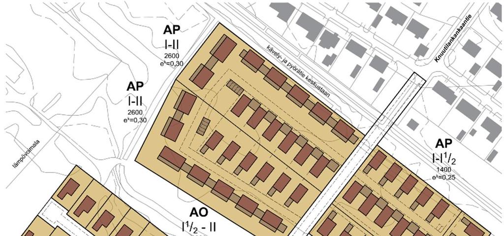 18 3. Ellinsuo Viitesuunnitelma Tiedot Käyttötarkoitus/talotyyppi: AP ja AO Alueen pinta-ala: 4,84 ha Aluetehokkuus: 0,25 Arvio rakennusoikeudesta: 12 500 k-m² Asukasmääräarvio: 270 Alueen