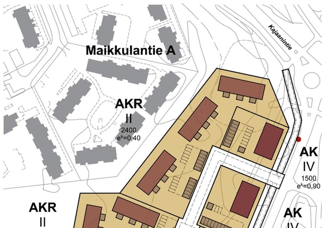 25 7. Maikkulantie A ja B Viitesuunnitelma Tiedot Maikkulantie A Käyttötarkoitus/talotyyppi: AK/AKR Alueen pinta-ala: