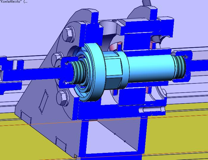 32 Figure 18. Section view from bearing house. The bushing and bearing are shown in light blue color. There were some demands for designing SFDs.