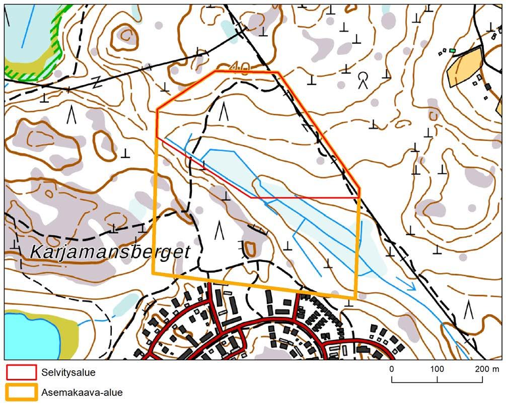 Luontoselvitysten täydennys Sipoon Taasjärvi IV asemakaava-alueelle tehtiin maastokäynti 21.11.2019 (Satu Laitinen/Ramboll).