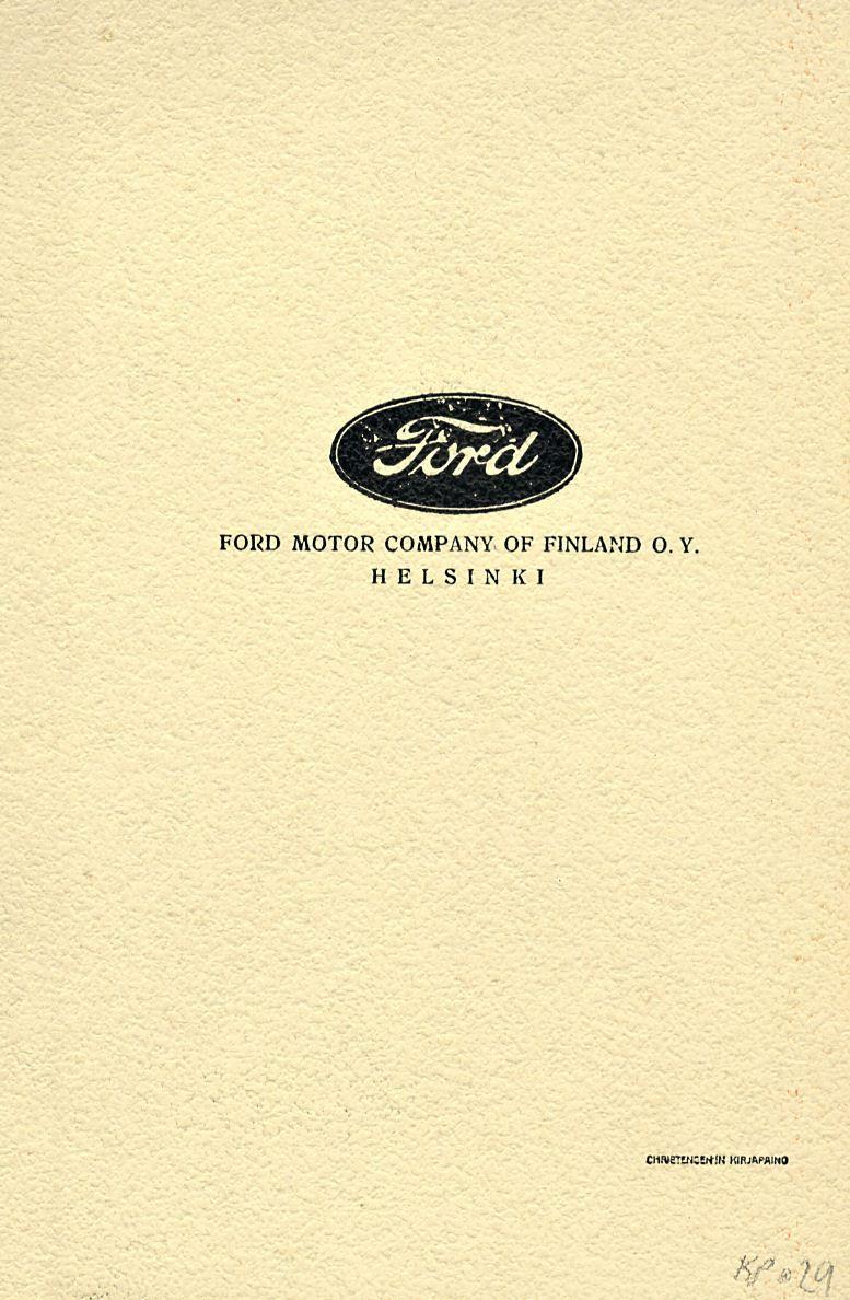 FORD MOTOR COMPANY OF FINLAND O. Y.