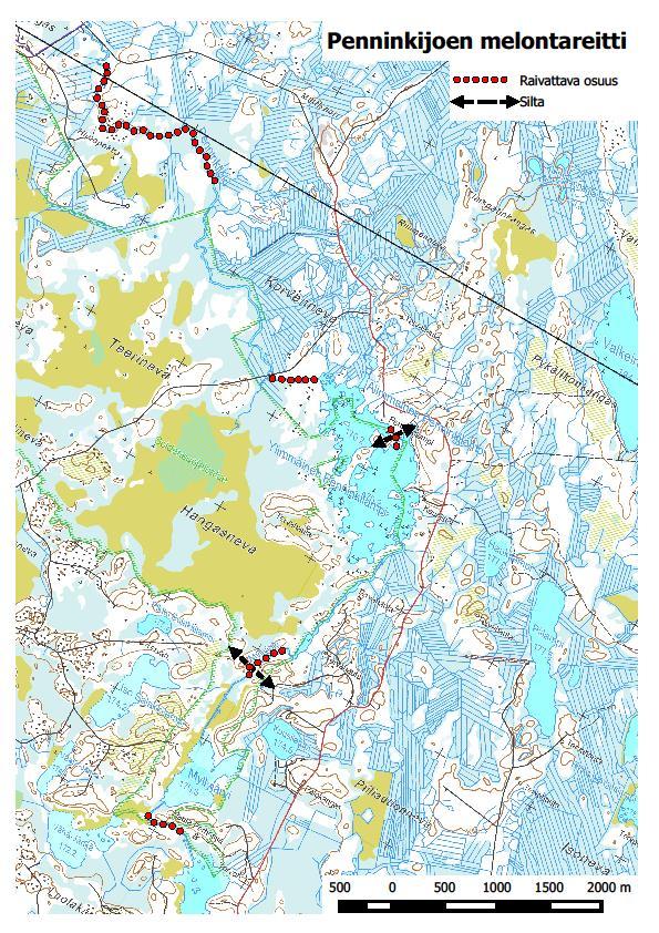 17 3 JÄNGÄNJÄRVI-LOUKKUKOSKI VESIREITTI Alue on Perhonjoen vesistöalueen itäisin latvavesistö. Tutkimus rajataan nimenomaan Jängänjärvi - Loukkukoski välille (Kuva 3).