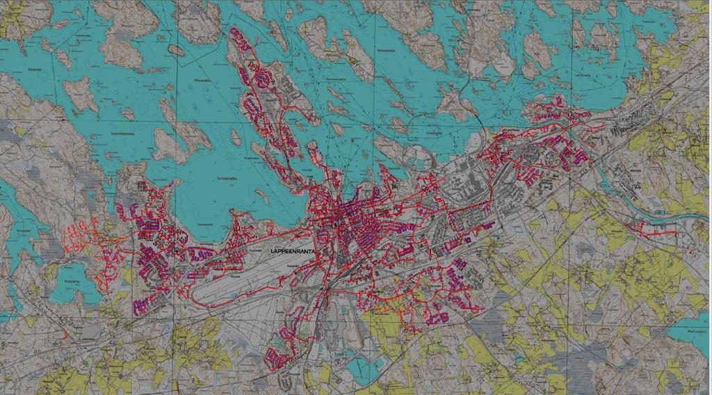 18 Kuva 5. Lappeenrannan kaukolämpöverkko /10/ Taulukko 2.