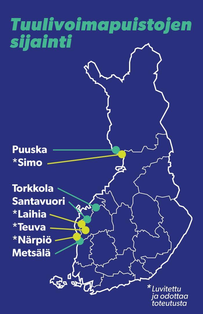 Merkittäviä tapahtumia 2019 KSOY:ssä Tuulivoiman tuotantomäärä kasvoi 80 GWh:n (kasvua 20%) Tavoitteena kaksinkertaistaa tuulivoiman määrä ja hiilineutraalin tuotannon nostaminen 100% v.