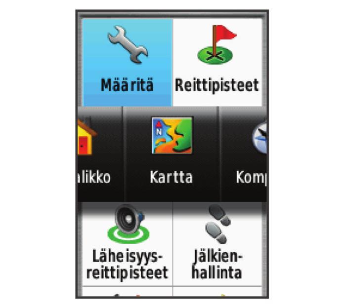 1 Valitse Määritys > Äänet > Äänet > Käytössä. 2 Valitse merkkiääni kutakin äänityyppiä varten. Kamera-asetukset Valitse Määritys > Kamera. Kuvan tarkkuus: määrittää valokuvien tarkkuuden.