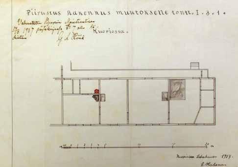 MUUTOKSET 1909-1910 YLÄPUOLELLA Minna Canthin perilliset Oy laajensi Yläpuolta vuosina 1909-10.