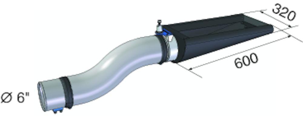 Height 130-440 mm 200 20807261 Large aluminum generic funnel.