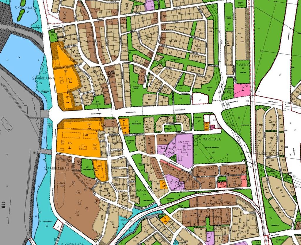 Asemakaava Yleiskaavan muutosalue on asemakaavoitettu lukuun ottamatta pientä aluetta kaavamuutosalueen pohjoisimmassa nurkassa.