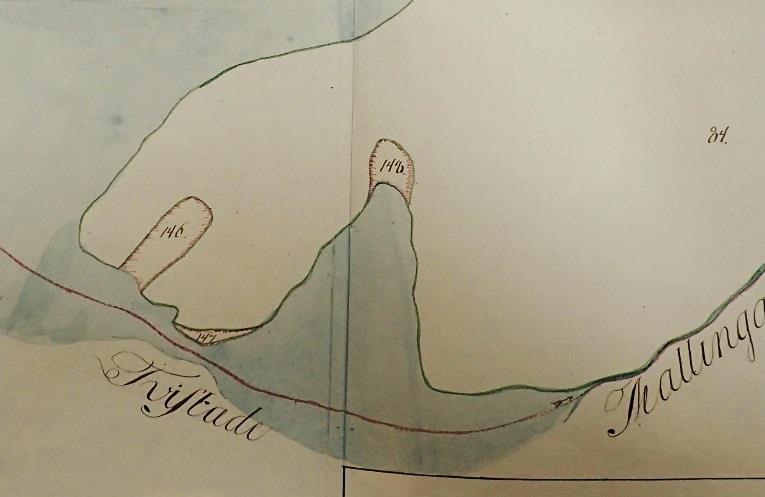 Siinä näkyy Saparoniemen alueella ulkorakennus samalla kohtaa kuin 1795 vuoden