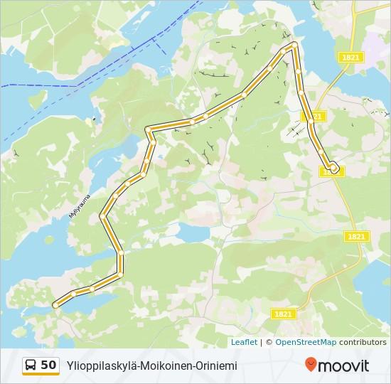 Kohde: Oriniemi Moikoinen 23 pysäkkiä NÄYTÄ LINJAN AIKATAULUT Oriniemi Metsäpolku Metsäpolku 1, Turku Kivikarinkuja Kuusistontie Kaislatie 50 bussi Aikataulu Oriniemi Moikoinen Reitin aikataulu: