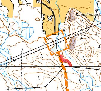 1. Kostea runsasravinteinen lehto, kotkansiipityyppi (MatT) [VU] Kasvillisuuskuvaus: Puroa reunustava kostea lehto, jossa puusto koostuu pääosin harmaalepästä, hieskoivusta ja kuusesta.