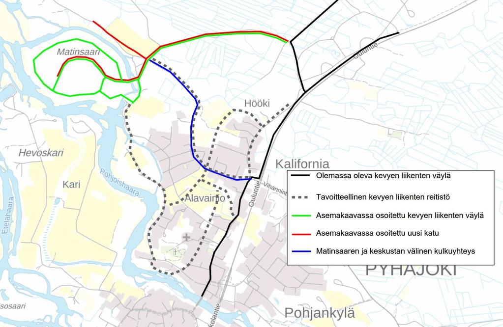suuntaan kulkee Tuhkasennokka nimisen tien kautta. Koillisen suuntaan rakennetaan uusi katuyhteys Ollinmäen teollisuusalueen kautta.