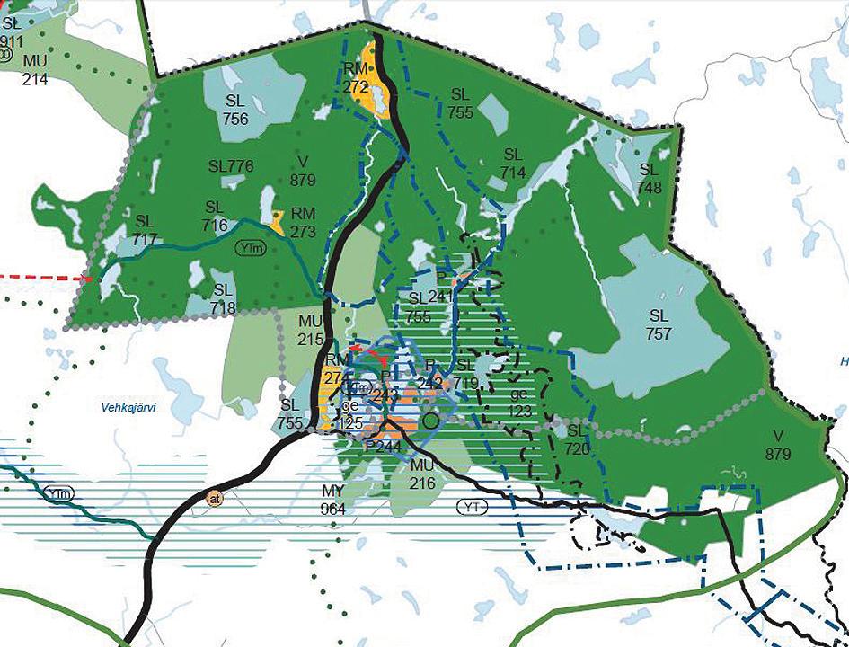 Kuva 5. Evon alueen maankäyttö Kanta-Hämeen maakuntakaavassa 2040.