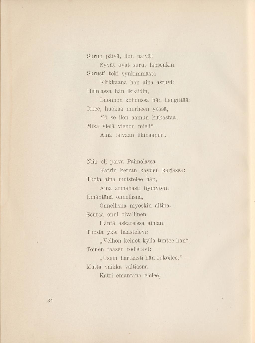 Surun päivä, ilon päivä!