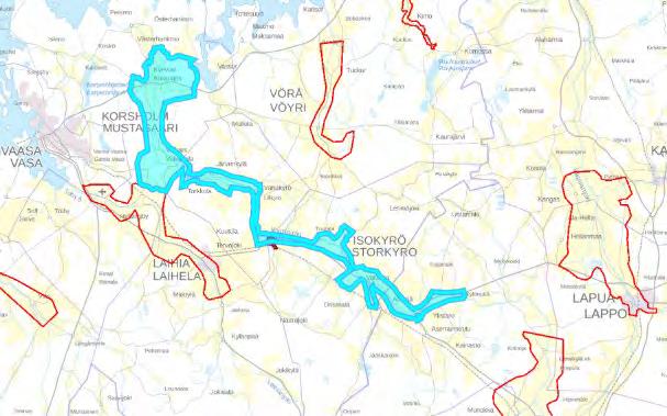 Kaavaselostus 26 (78) 3.1.10 Tulvariskialueet 5 Kaava-alue on tulvakartoitettu. Kyrönjokeen rajautuva pohjoisosa on merkittävää tulvariskialuetta (Ylistaro- Koivulahti).