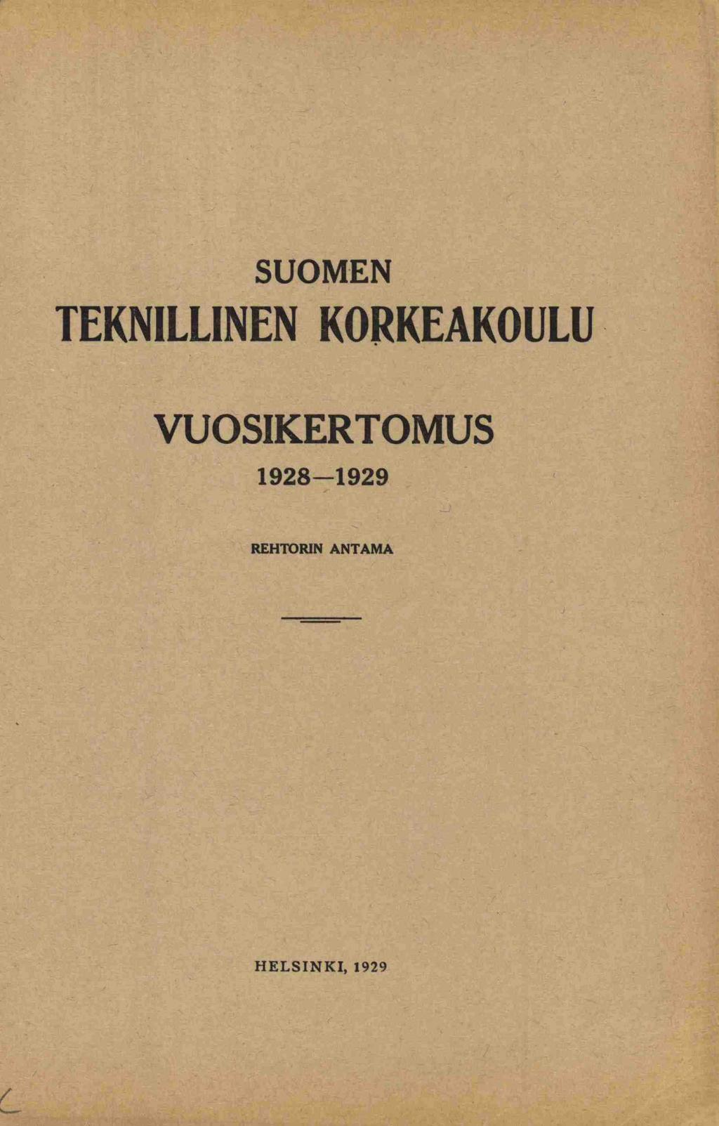 SUOMEN TEKNILLINEN KORKEAKOULU