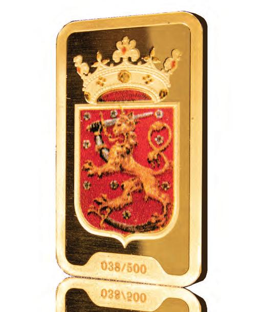 näyttävään kultaharkkoon. YKSILÖLLINEN NUMEROINTI!