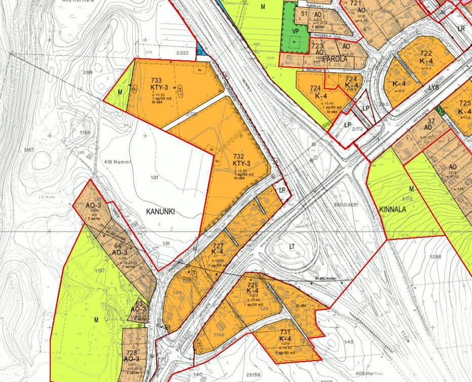 rakennusoikeutta 400 k-m 2. Asemakaavalla määrätään, että tontille on rakennettava 2 autopaikkaa asuntoa kohti.