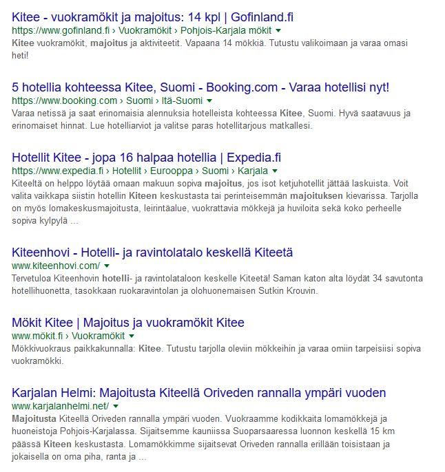 Metatiedot Linkit + yli 100 muuta parametria Otsikot Sivun otsikko - Page title Kuvat Tekstit Metakuvaus - Metakuvaus Verkkosivuston url Mikä vaikuttaa hakukonesijaintiin?
