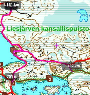 28 Kuva 19. Siltalahden huoltoreittivaihtoehdot. (Metsähallitus, Retkikartta.