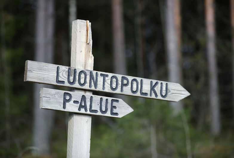 Opastuksen kehittäminen Erilaisten kohteiden ja reittien opastusta kehitetään ja ylläpidetään jatkuvasti.