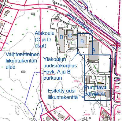 5 (22) 1. Yhteenveto hankkeesta Hankkeen on yhtenäinen peruskoulu, jossa opetusta on luokilla 1-9. Oppilasmäärä 2018-2019 on ollut noin 430.