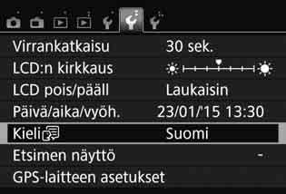 3 Näyttökielen valitseminen 1 2 Näytä valikkonäyttö.