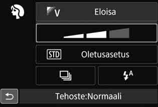 Q Pikavalinta <G> (HDR-vastavalo) -toimintoa koskevia varoituksia Huomaa, että kuvan välisävyt eivät välttämättä näytä pehmeiltä, ja niissä saattaa olla epäsäännöllisyyksiä tai huomattavaa kohinaa.