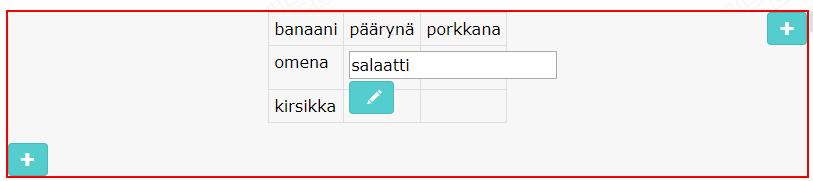 Uusi tieto tallennetaan liikkumalla toiseen soluun tai sulkemalla editointitila. Kuva 3.