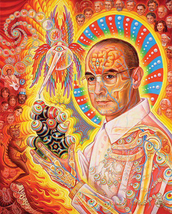 Kuva 3. Alex Grey (2016). St. Albert and the LSD Revelation Revolution.