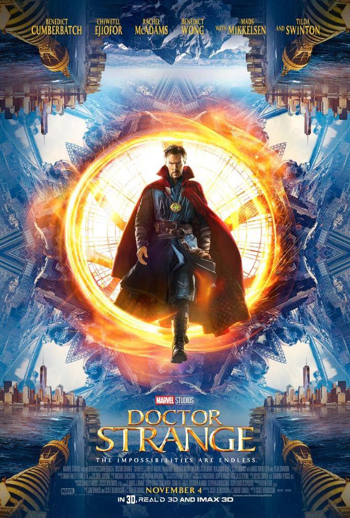 Kuva 8. Marvelin supersankarielokuvan, Doctor Strange, mainosjuliste vuodelta 2016.