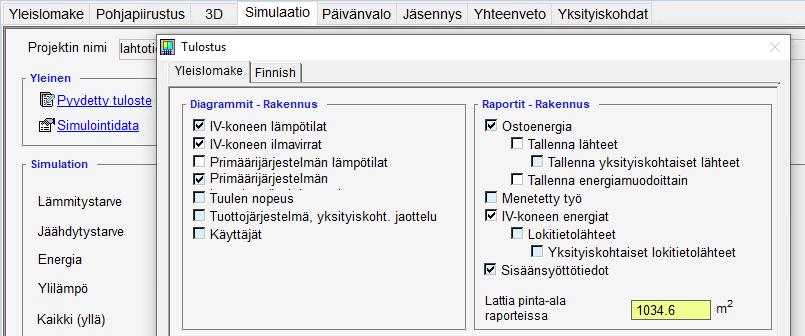 laskentapalvelussa käytetty maanpäällinen kerrostasoala, joka oli 1034,6 m 2.