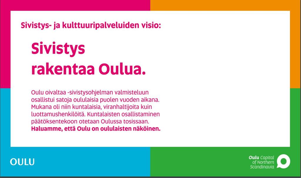 OULU OIVALTAA SIVISTYSOHJELMA