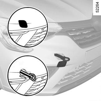 Hinauskohtia voidaan käyttää ainoastaan vetämiseen. Autoa ei saa missään tapauksessa nostaa tai kannatella niistä.