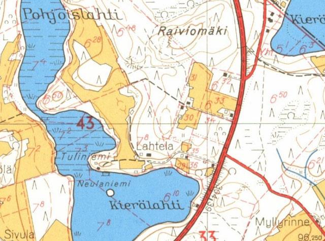 Kuva 13. Ote Äänekosken 2030 osayleiskaavan laadinnan yhteydessä tehdystä kulttuuri- ja luonnonympäristö -kartasta (Sweco, 10.5.2017).