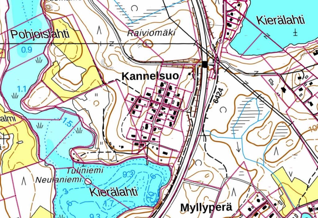 3. SUUNNITTELUN LÄHTÖKOHDAT 3.1. Alueen yleiskuvaus Suunnittelualue sijoittuu valtatien 4 välittömään läheisyyteen valtatien länsipuolelle. Alue on pääosin rakennettua pientaloaluetta.