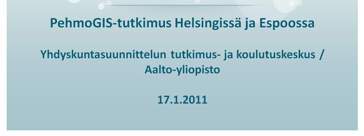 Asukkailta kerättiin palautetietoa urbaanin asumisen koetusta laadusta paikkoihin kytkettynä, jota sitten analysoitiin tilastollisesti ja maantieteellisesti.