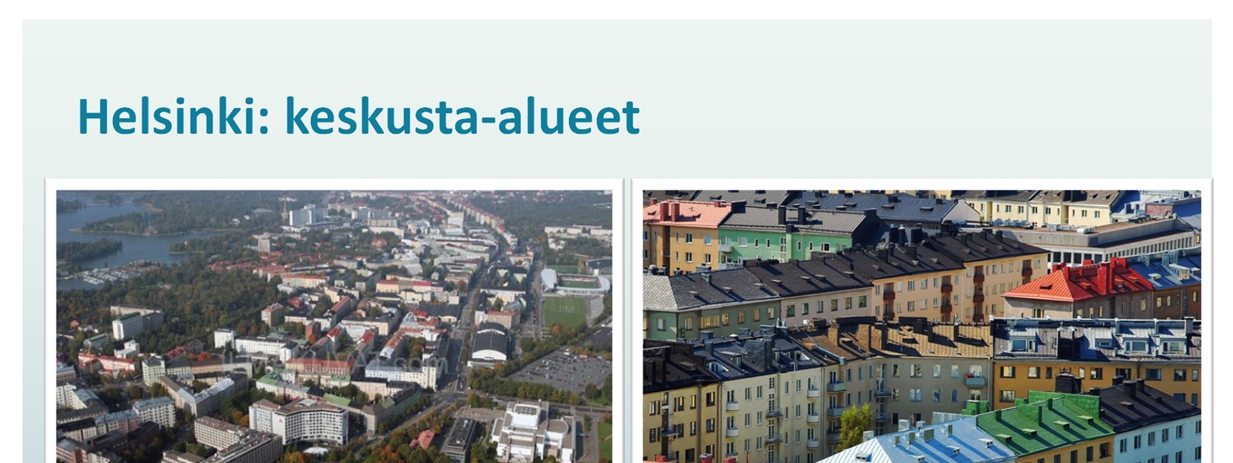 Tutkimuksessa oli mukana Helsingistä ja Espoosta kaikkiaan 11 kaupunginosaa. Töölö, Kallio, Kontula, Mellunmäki, Kannelmäki, Pohjois-Haaga ja Lassila edustivat Helsinkiä.