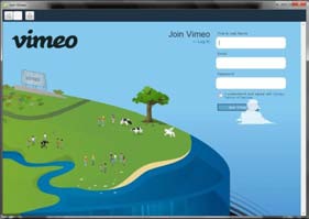 Klikkaa "Kirjaudu sisään"-painiketta, vaikka sinulla ei ole Vimeo tili. Voit luoda seuraavassa näytössä.