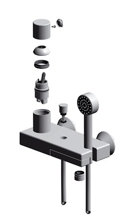 varaosat Il Bagno Alessi One by Oras amme- ja suihkuhana 8545, 06/00 Kiristysmutteri 5876