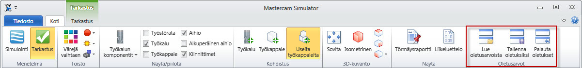 Klikkaamalla tätä toistuvasti voidaan helpommin kohdistaa tarkastelu haluttuun kohtaan; klikkaamalla Lopeta piirtämisen rajoittaminen näytetään jälleen kaikki tulokset.