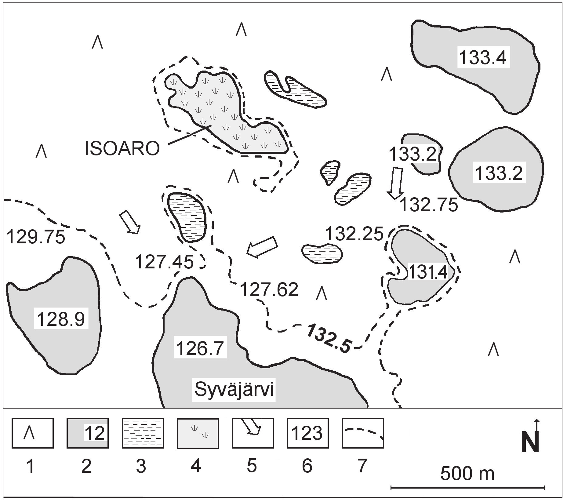 SUO 56(1), 2005 11 Kuva 5. Pohjois-Pohjanmaan ja Kainuun arokosteikojen sijainti inventoinnin perusteella, ks. taulukko 3.