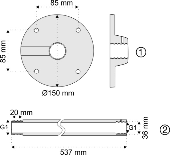 Kiinnitysruuvi Ø 4 mm (2 kpl) TruVision domen