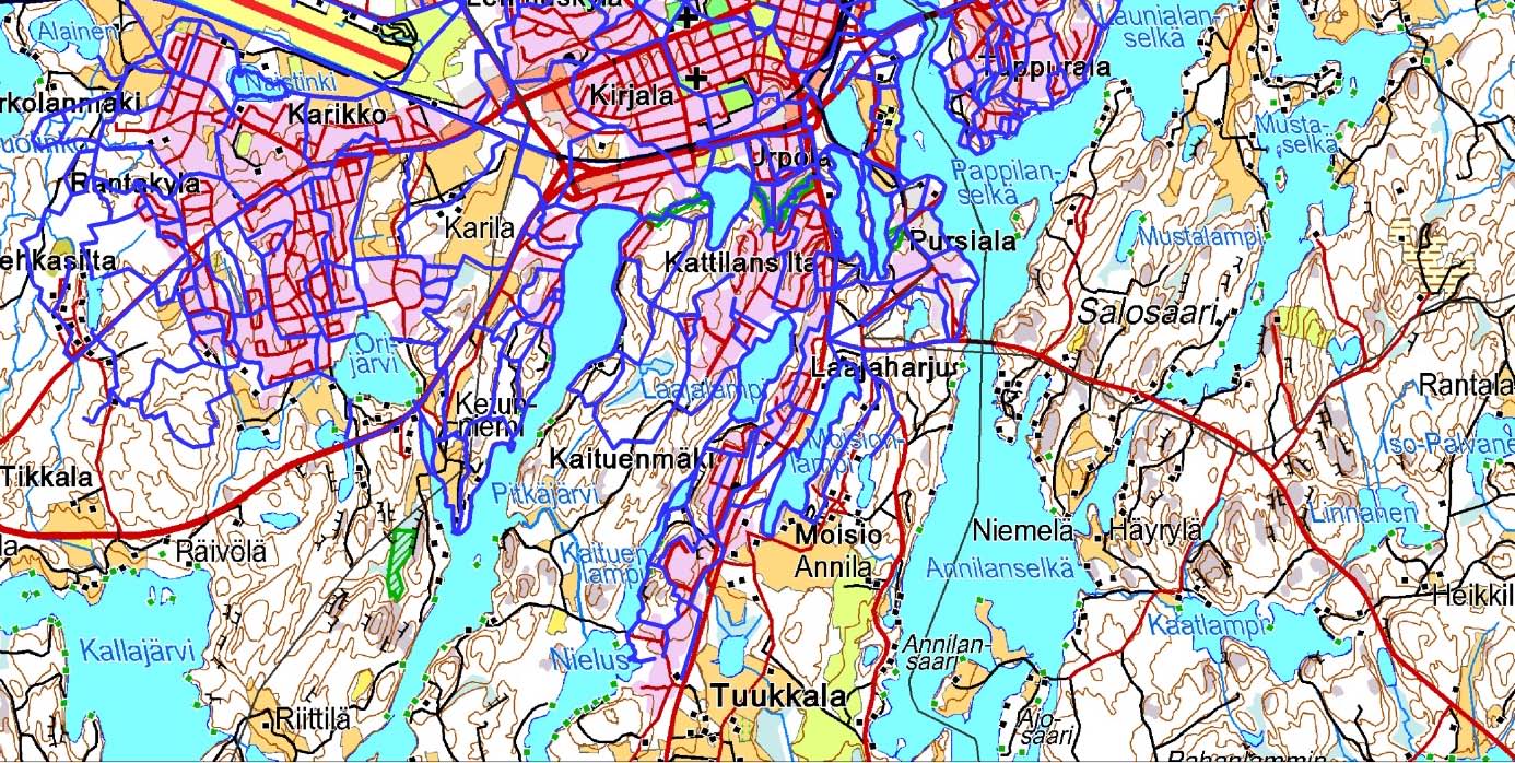 Taajamaalueilla hulevesien aiheuttaman ravinnekuorman osuus on kuitenkin