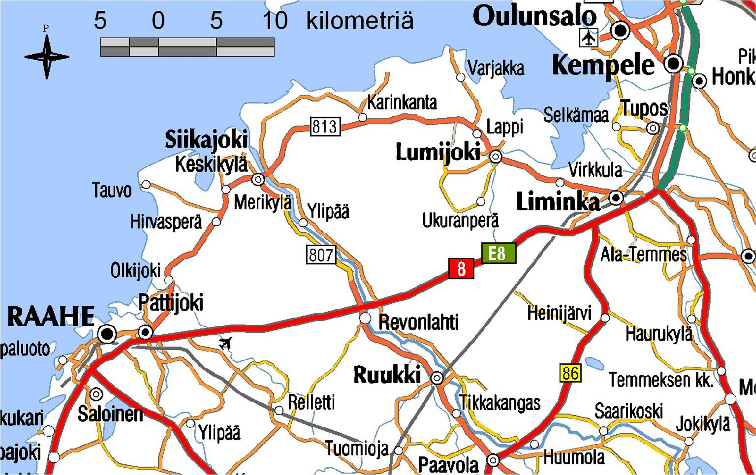 Ekologiset yhteystarpeet valtatiellä 8 välillä Raahe-Liminka sekä valtatiellä 4 SUUNNITTELUN LÄHTÖKOHDAT 9 1 SUUNNITTELUN LÄHTÖKOHDAT 1.