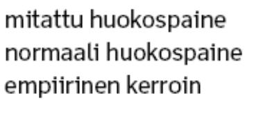 väärin, niin virhe määritettävässä leikkauslujuudessa on