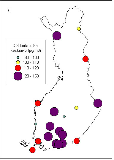 A=vuosikeskiarvo B=vuoden korkein tuntiarvo,