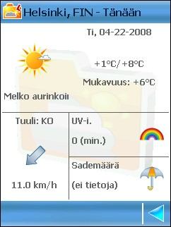 Kyllä poistaa valitun kaupungin lopullisesti. Ei valittu kaupunki säilytetään luettelossa. Sinulla on nyt lempikaupunkiesi uusimmat sääennusteet laitteessasi.