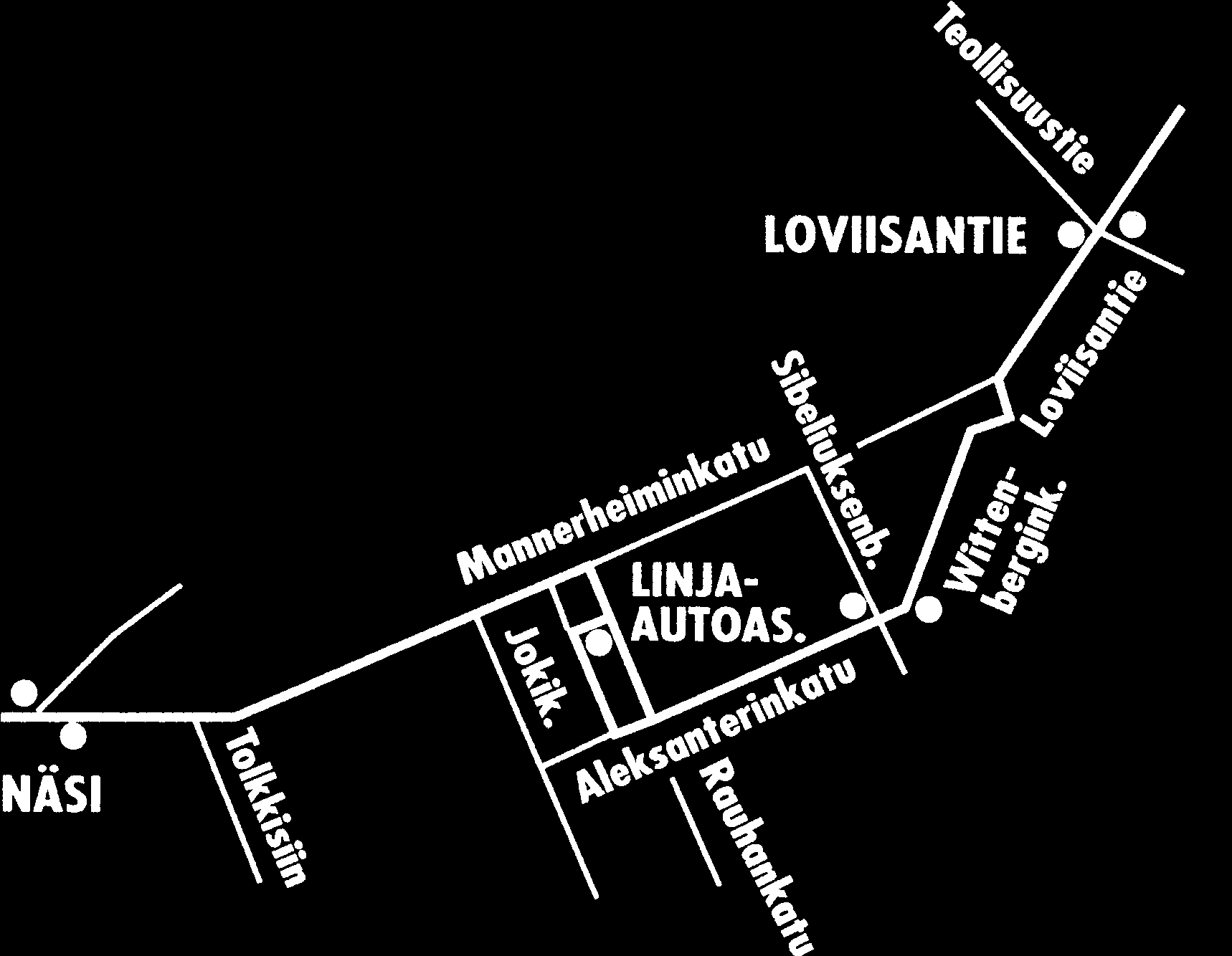 PORVOO Kouvolan ja Loviisan suunnat: Wittenberginkatu ja Loviisantie