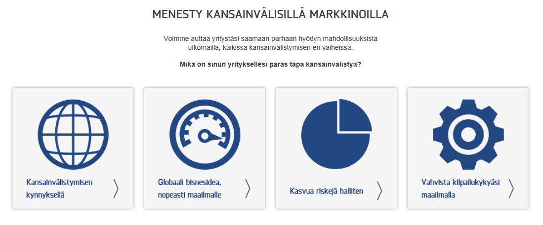 Kansainvälistymisen ja kasvun palvelut ja rahoitus 15 5.